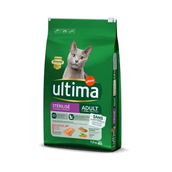 Ultima Pienso para Gatos Esterilizados de Salmón 7,5 Kg - 3 kg - Imagen del producto en Findit