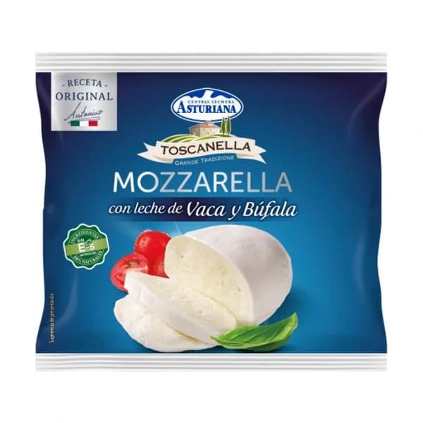 Queso mozzarella con leche de vaca y búfala Toscanella Asturiana 100 g. - 0.1 kg - Imagen del producto en Findit