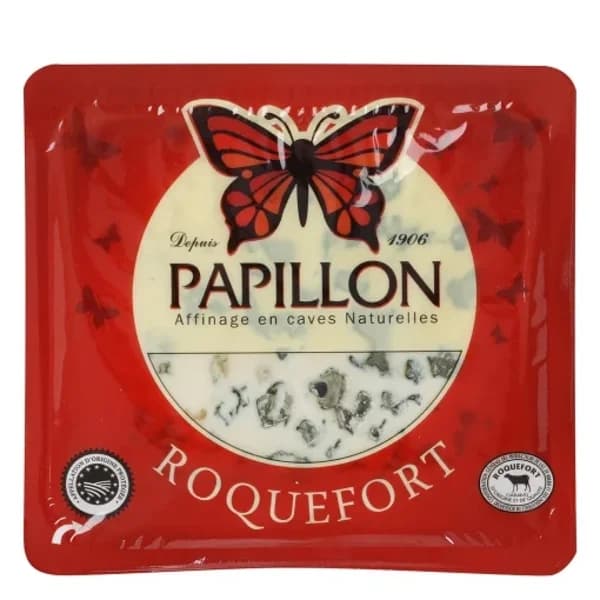 Queso Roquefort Papillón Rojo D.O.P. Iberconseil 150 g aprox - 0.15 kg - Imagen del producto en Findit
