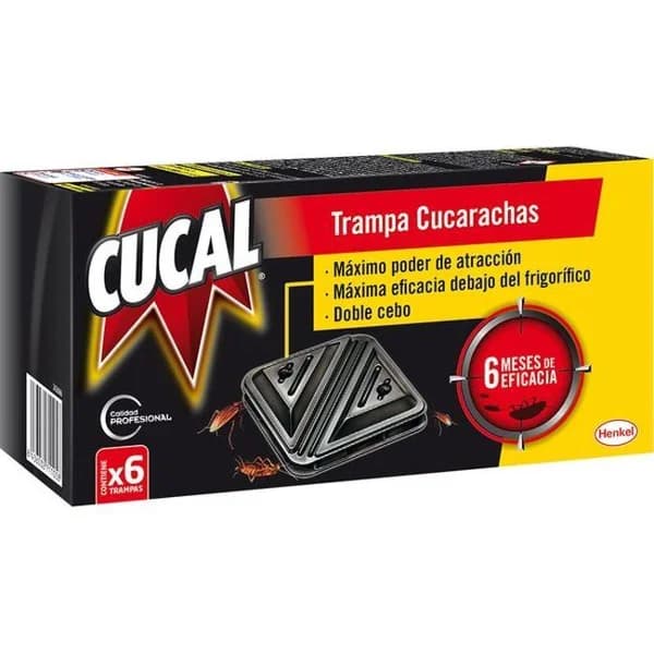 Trampa para cucarachas CUCAL, caja 6 uds - 1 ud - Imagen del producto en Findit