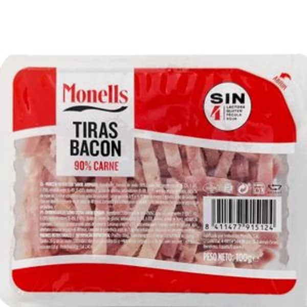 Bacón en tiras 100 g - 0.1 kg - Imagen del producto en Findit