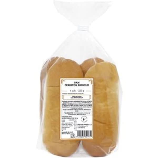 Pan de Perrito Brioche 100% Natural 4 U. - 1 ud - Imagen del producto en Findit