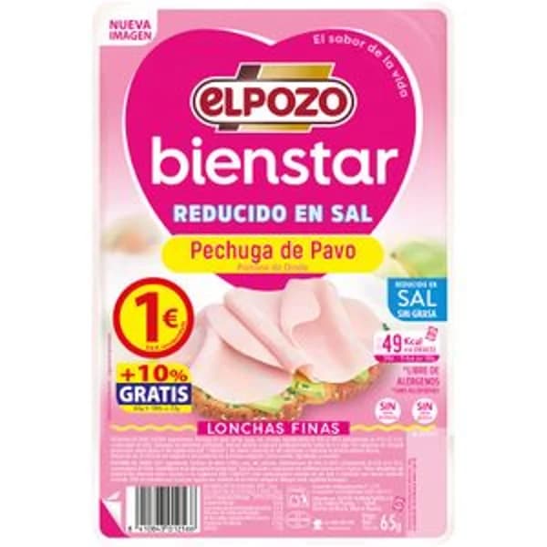 Pechuga de Pavo Reducida Sal - 0.07 kg - Imagen del producto en Findit