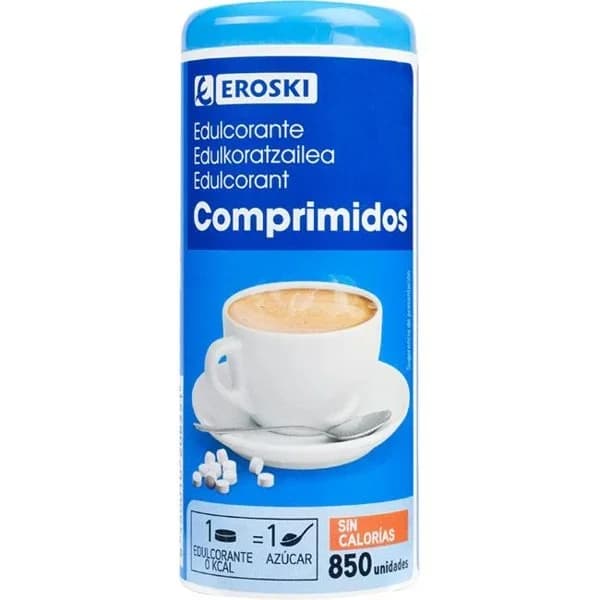 Edulcorante sacarina EROSKI, dosificador 46,75 g - 0.05 kg - Imagen del producto en Findit