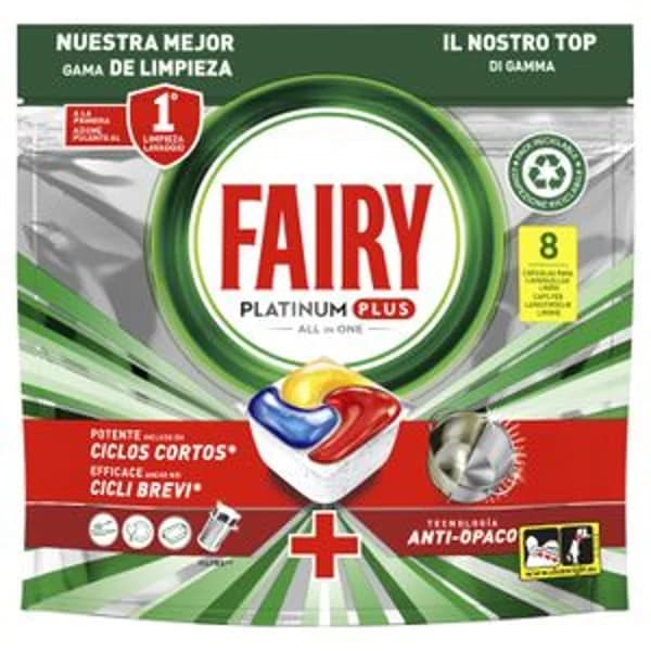 Lavavajillas máquina pastillas Platinum+ 8 lavados - 0.41 kg - Imagen del producto en Findit