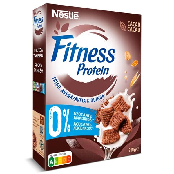 Cereales de trigo, avena y quinoa integral con cacao proteína Nestlé Fitness caja 310 g - 0.31 kg - Imagen del producto en Findit