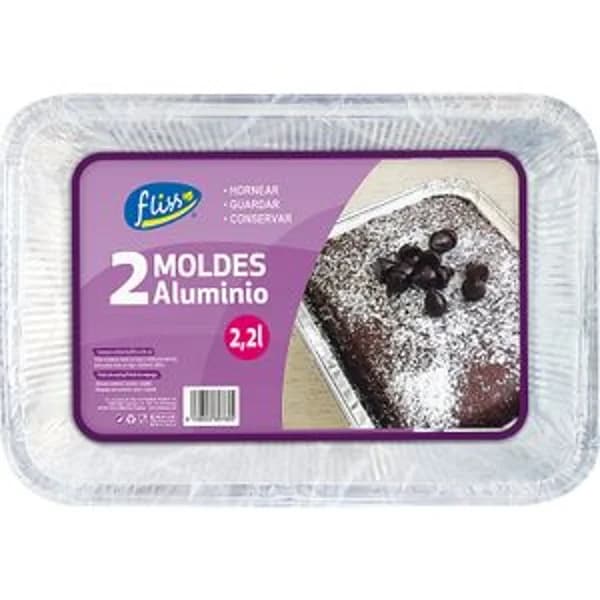 Molde Aluminio Rectangular, 2,2 L - 1.99 ud - Imagen del producto en Findit