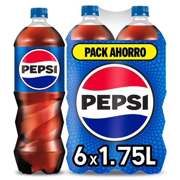 Refresco de cola clásica Pepsi pack 6 x 1.75 l - 10.47 l - Imagen del producto en Findit