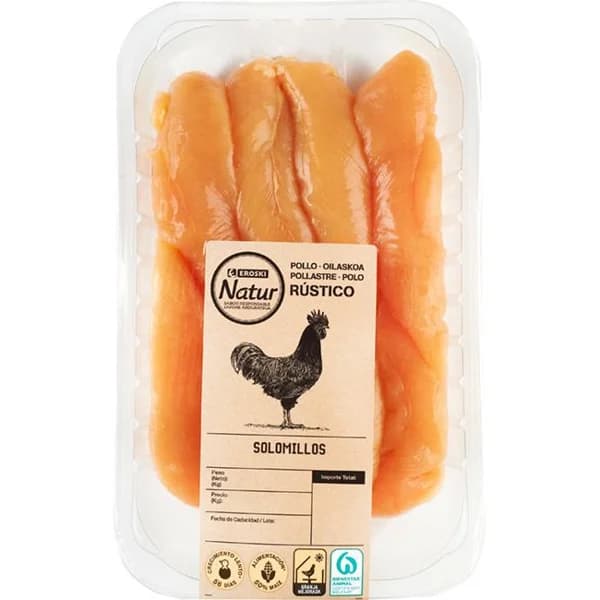 Solomillos de pollo Reyno Gourmet EROSKI Natur, bandeja aprox. 400 g - 1 ud - Imagen del producto en Findit