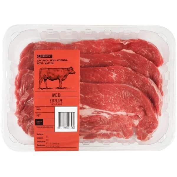 Escalope de añojo, bandeja aprox. 750 g - 1 ud - Imagen del producto en Findit