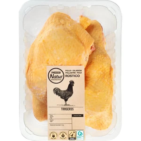 Traseros de pollo EROSKI Natur, bandeja aprox. 1.2 kg - 1 ud - Imagen del producto en Findit