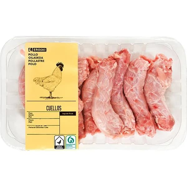 Cuellos de pollo EROSKI, bandeja aprox. 260 g - 1 ud - Imagen del producto en Findit