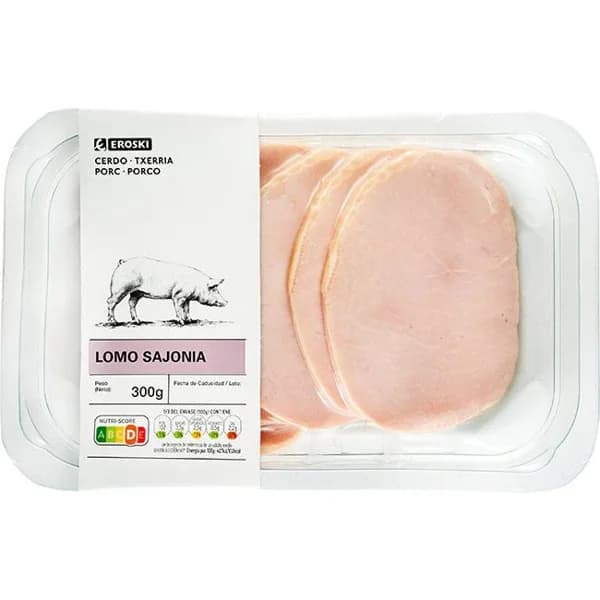 Lomo de Sajonia EROSKI, bandeja 300 g - 1 ud - Imagen del producto en Findit