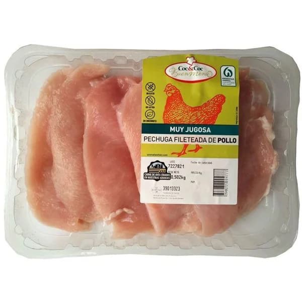 Pechuga fileteada de pollo muy jugosa COC&COC, bandeja aprox. 500 g - 1 ud - Imagen del producto en Findit