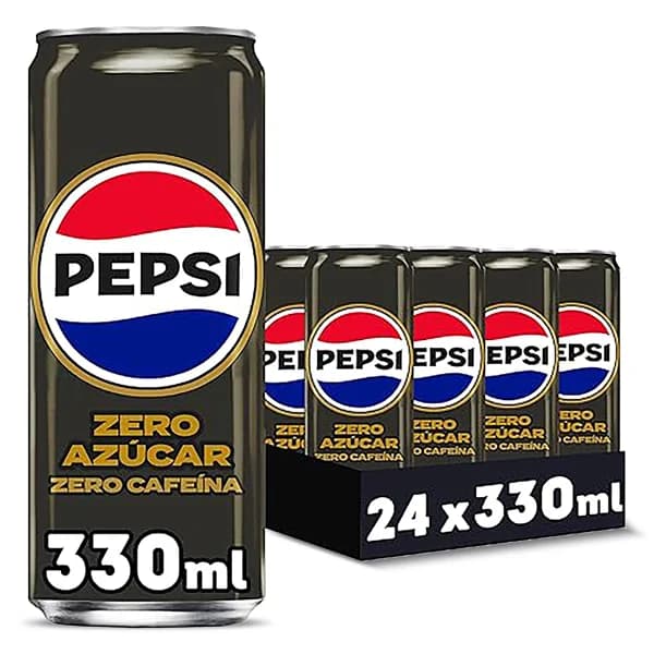 Refresco de cola zero azúcar zero cafeína Pepsi pack 24 x 33 cl - 7.9 l - Imagen del producto en Findit