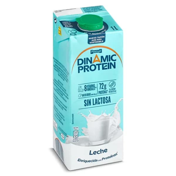 Leche desnatada sin lactosa dinamic protein Pascual brik 1 l - 1 l - Imagen del producto en Findit