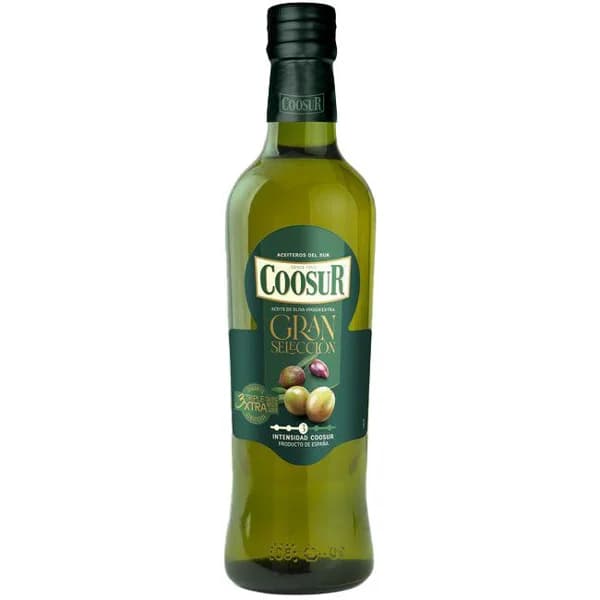 Aceite de oliva virgen extra COOSUR, botella 50 cl - 0.5 l - Imagen del producto en Findit