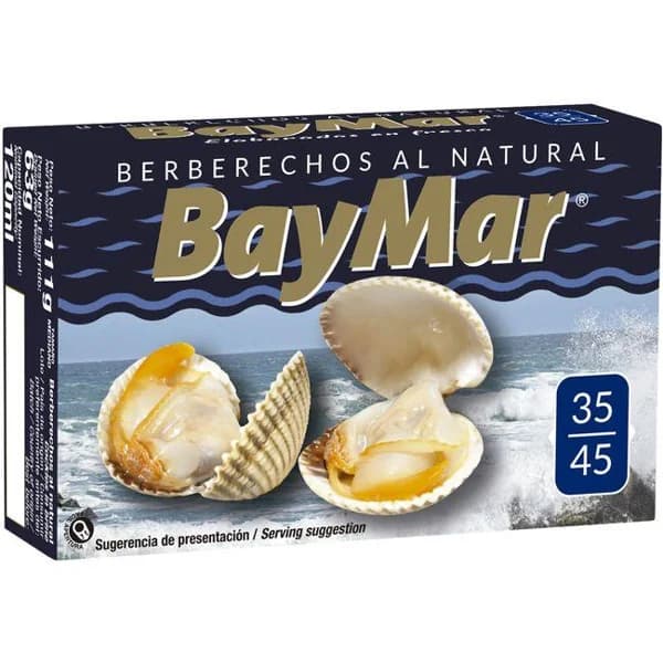 Berberecho 35/45 piezas BAYMAR, lata 120 g - 0.12 kg - Imagen del producto en Findit