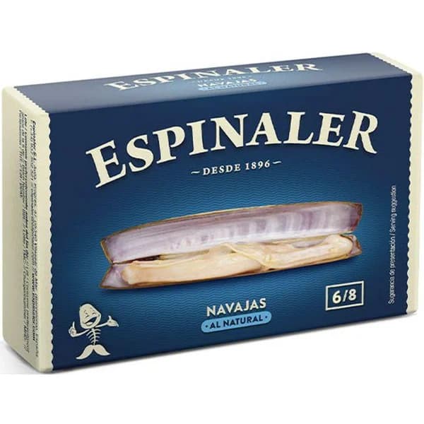 Navajas 6/8 piezas ESPINALER, lata 125 g - 1 ud - Imagen del producto en Findit