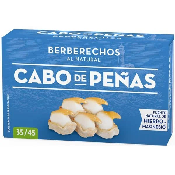 Berberecho natural 35/45 CABO DE PEÑAS, lata 63 g - 1 ud - Imagen del producto en Findit