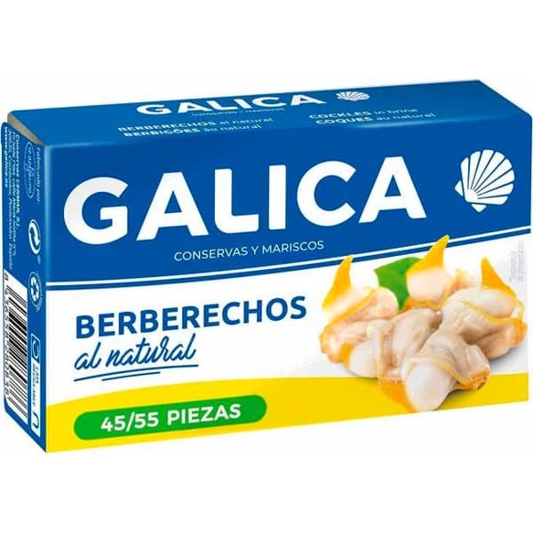 Berberecho al natural 45/55 piezas GALICA, lata 63 g - 1 ud - Imagen del producto en Findit