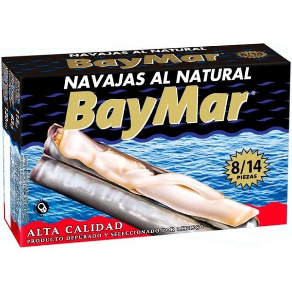 Navajas al natural 8-14 piezas BAYMAR, lata 63 g - 1 ud - Imagen del producto en Findit