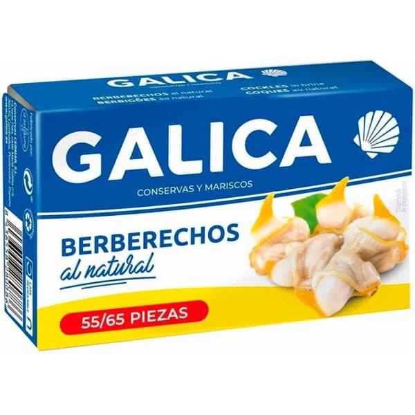Berberechos al natural 55/65 de Galicia GALICA, lata 63 g - 1 ud - Imagen del producto en Findit