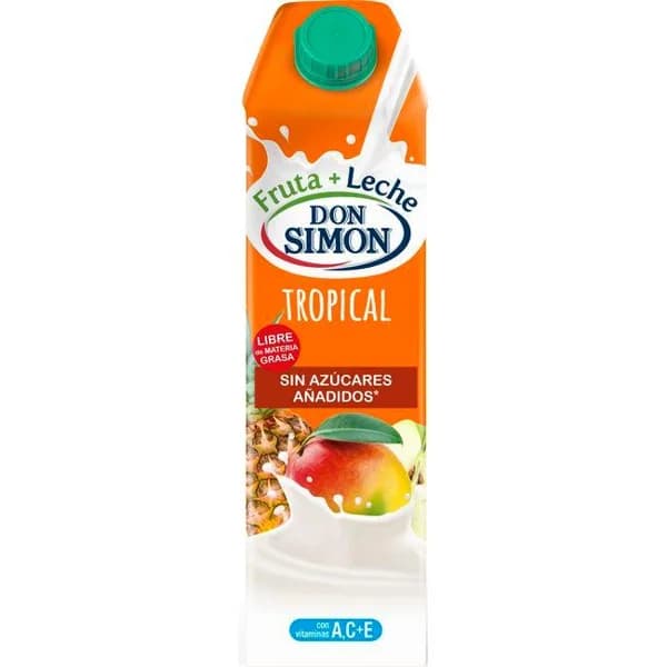 Lactozumo zero tropical DON SIMÓN, brik 1 litro - 1 ud - Imagen del producto en Findit