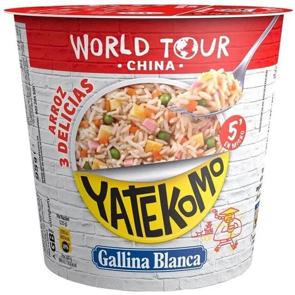 Arroz tres delicias YATEKOMO, cup 82 g - 1 ud - Imagen del producto en Findit