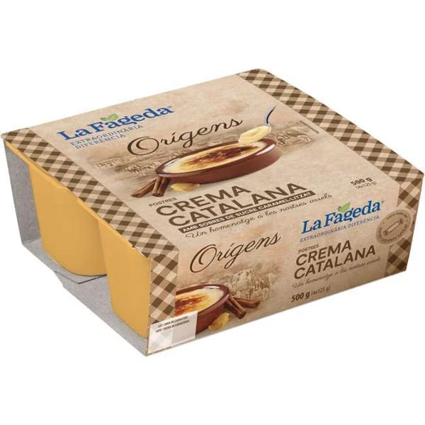 Crema catalana LA FAGEDA, pack 4x125g - 0.5 kg - Imagen del producto en Findit