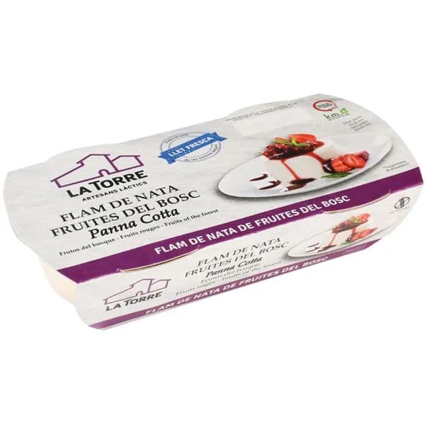 Flan nata frutos del bosque LA TORRE, pack 2x110 g - 1 ud - Imagen del producto en Findit