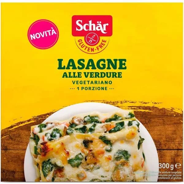 Lasaña de verduras vegetariana sin gluten SCHAR, caja 300 g - 1 ud - Imagen del producto en Findit
