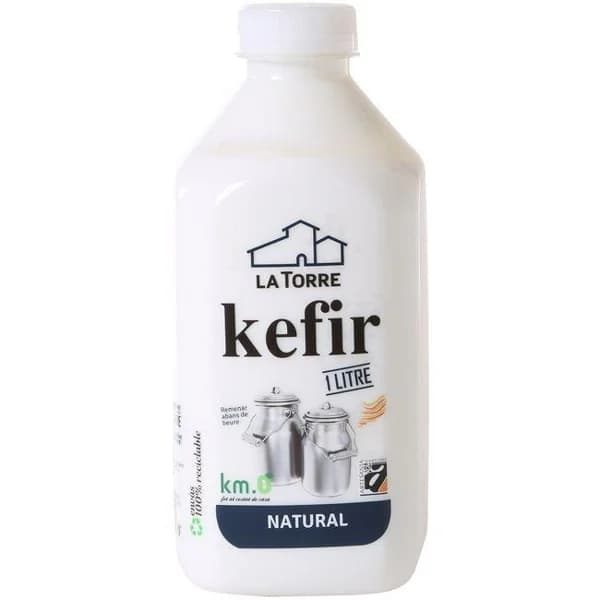 Kefir natural LA TORRE, botella 1 litro - 1 ud - Imagen del producto en Findit