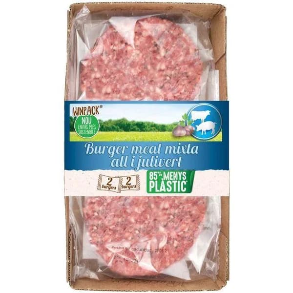 Burger meat mixta de ajo y perejil ROLER, 4 uds, bandeja 360 g - 1 ud - Imagen del producto en Findit