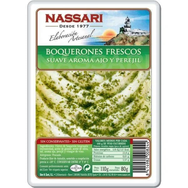 Boquerón Nasari, tarrina 80 g - 1 ud - Imagen del producto en Findit