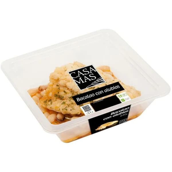 Bacalao con judias CASA MAS, bandeja 240 g - 1 ud - Imagen del producto en Findit