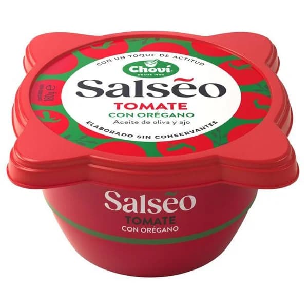 Tomate con orégano CHOVI, tarrina 180 g - 1 ud - Imagen del producto en Findit