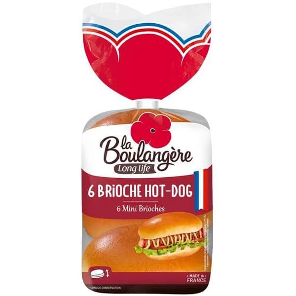 Mini brioche hot-dog LA BOULANGERIE, paquete 270 g - 1 ud - Imagen del producto en Findit