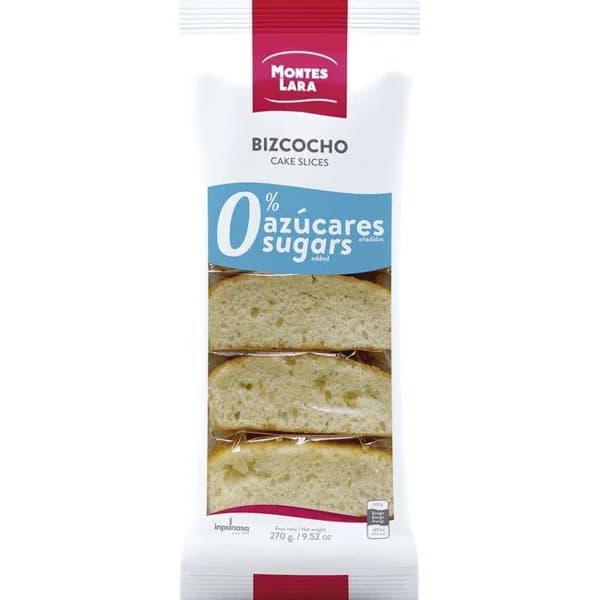 Bizcocho sin azúcar MONTES LARA, 175 G - 0.18 kg - Imagen del producto en Findit
