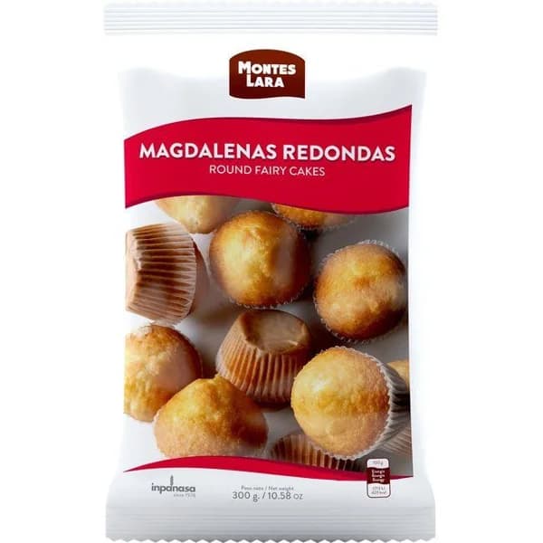 Magdalenas redondas INPANASA, paquete 300 g - 0.3 kg - Imagen del producto en Findit