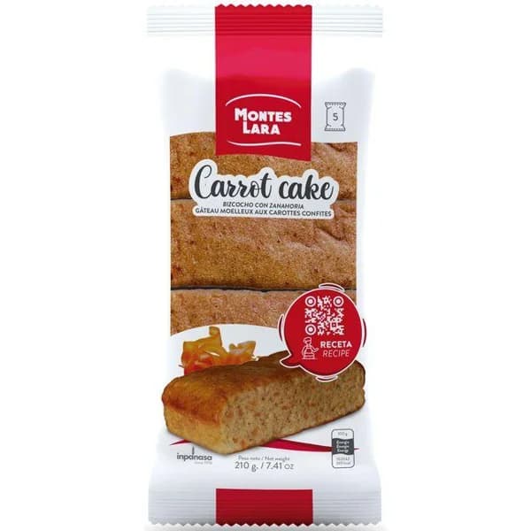 Carrot Cake MONTES LARA, paquete 210 g - 0.21 kg - Imagen del producto en Findit