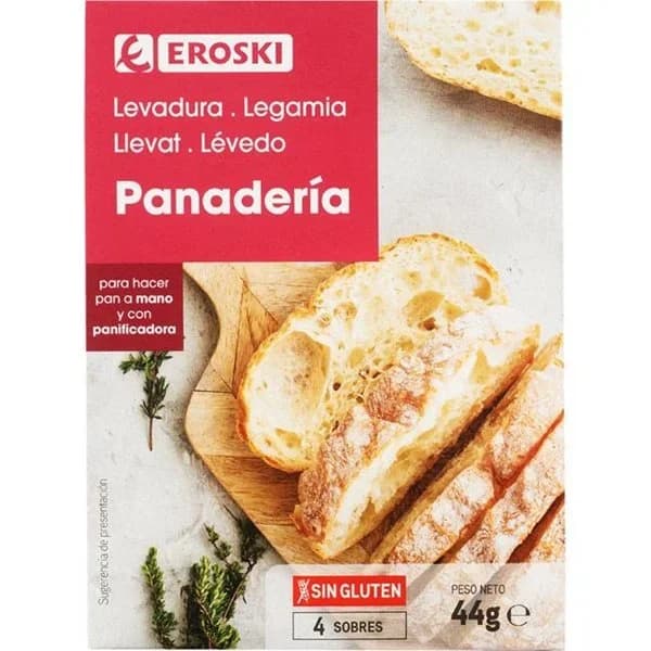 Levadura de panadería EROSKI, caja 44 g - 0.04 kg - Imagen del producto en Findit