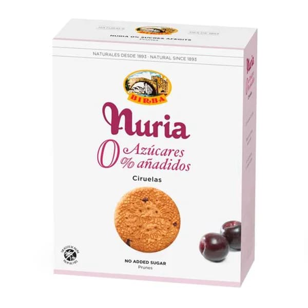 Galletas con ciruelas 0% azúcares añadidosNURIA, caja 410 g - 1 ud - Imagen del producto en Findit