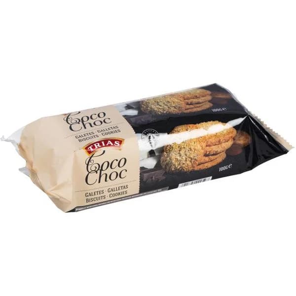 Galletas coco-choc TRIAS, 100 g - 1 ud - Imagen del producto en Findit
