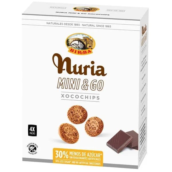 Galletas Xocochips NURIA MINI&GO, 200 g - 1 ud - Imagen del producto en Findit
