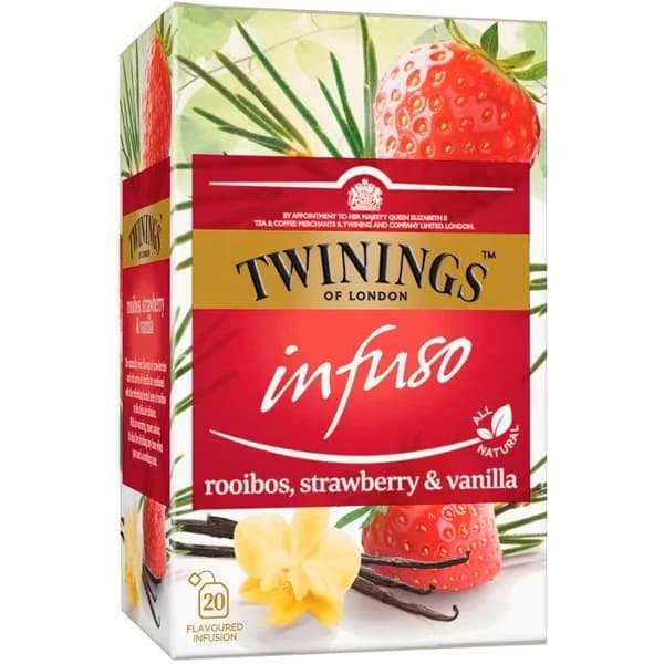 Infusión rooibos-strawberry&vanilla TWININGS, caja 20 uds - 20 ud - Imagen del producto en Findit
