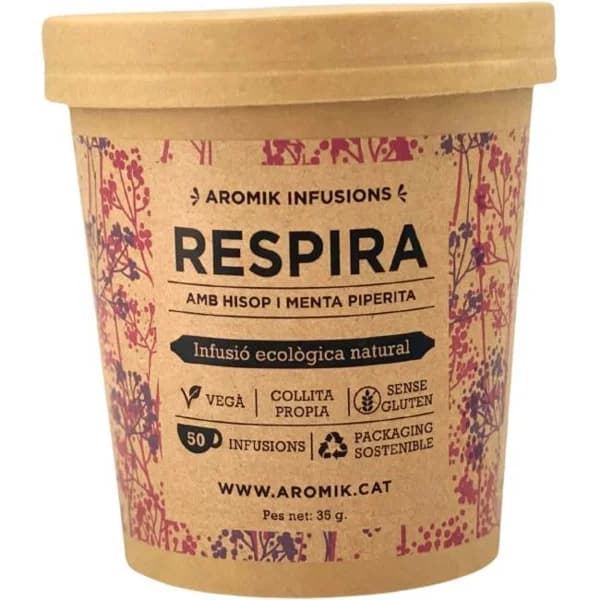 Infusión Respira Eco (con hisopo, menta y serpol) AROMIK, 40g - 0.04 kg - Imagen del producto en Findit