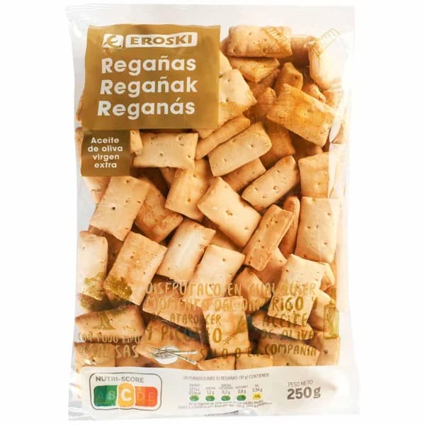Regañas EROSKI, bolsa 250 g - 0.25 kg - Imagen del producto en Findit