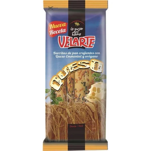 Barritas con queso VELARTE, bolsa 80 g - 1 ud - Imagen del producto en Findit