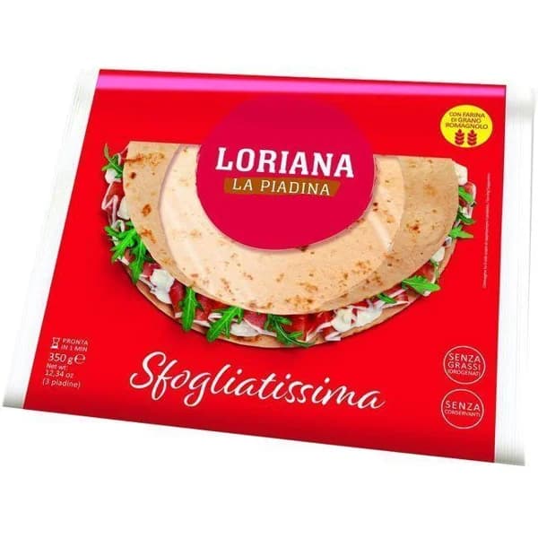 Piadina LORIANA, paquete 350 g - 0.35 kg - Imagen del producto en Findit